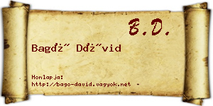 Bagó Dávid névjegykártya