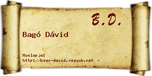Bagó Dávid névjegykártya