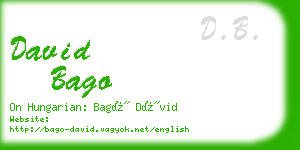 david bago business card